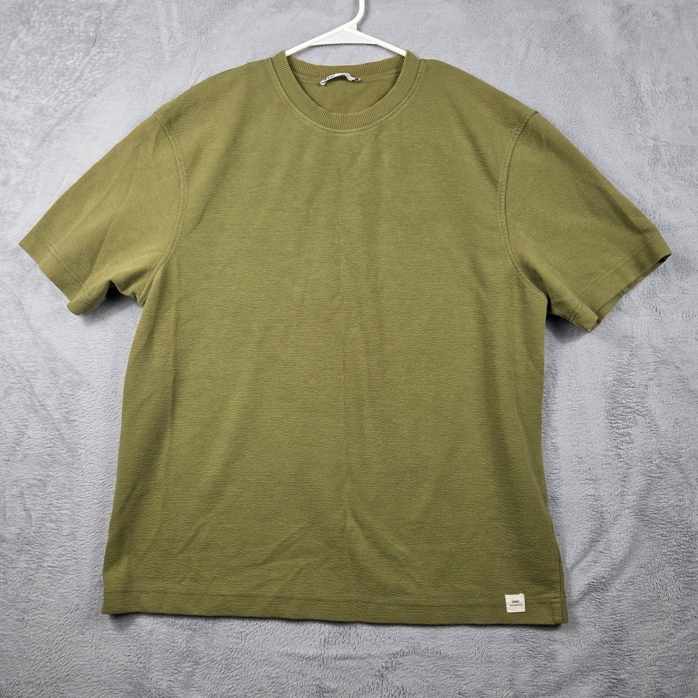 Zara T-Shirt Mens L Olive Green Excellent DNWR Special Urban Capsule Textured